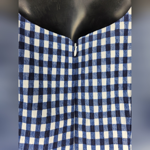 J. Crew Blue and White Checkered Mini Dress - Picture 4 of 9